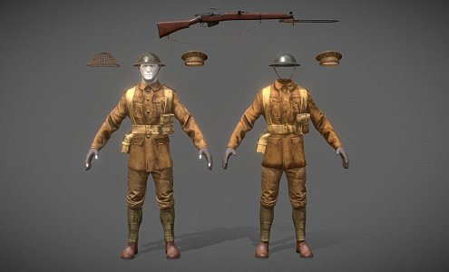 Weapons of British Soldiers 3d model