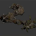 Artistic Spiral Shaped Plant Sculpture With Twisted Branches Thorns And Leaves