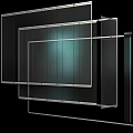 Modern Storage System With Metal Frame Glass Doors And Sleek Layered Shelves