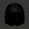 Tactical Sci Fi Helmet With Metallic Stripe Design And Sleek Surface Details