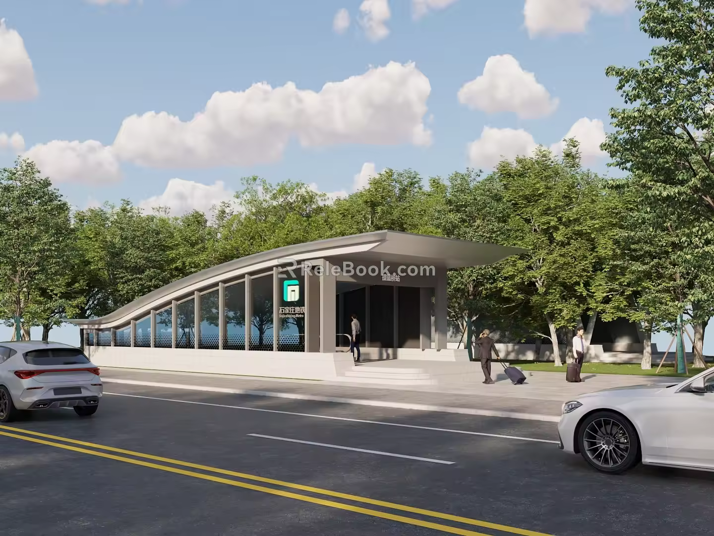 Subway station entrances and exits 3d model