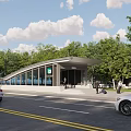 Subway station entrances and exits 3d model