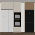 Modern refrigerator zero-embedded refrigerator double-door refrigerator single-door refrigerator 3d model