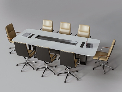 Modern Conference Table Office Chair Office Desk Negotiation Table Office Chair 3d model