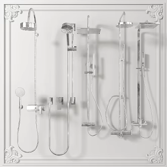 Modern Shower Waterspout Combination 3d model