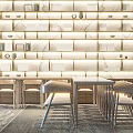 Table and chair combination 3d model