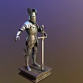 Historical Medieval Armor Clothing Front And Back Display With Intricate Metal Design On Stands