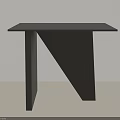Modern Black Side Table With Geometric Legs And Sleek Minimalist Design