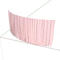 Beautiful Pink Curved Curtain With Soft Fabric For Elegant Room Decor