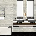 Modern sink bathroom combination 3d model
