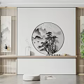 New Chinese-style partition porch partition 3d model