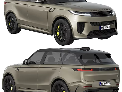 Range Rover Velar Exterior Design Front And Rear Views 3d model