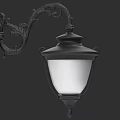 Ornate Black Wall Sconce with White Glass Shade Vintage Style Decorative Lighting Fixture