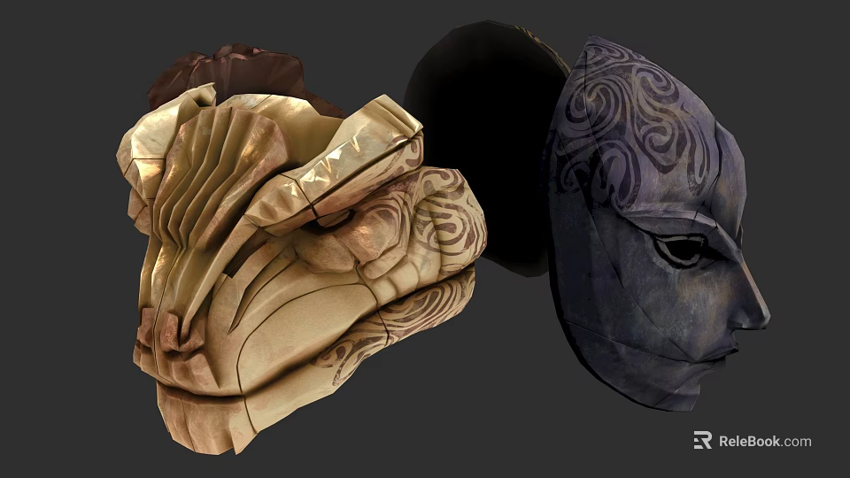 Unique Decorative Hat Designs With Intricate Carved Patterns And Artistic Details 3d model 