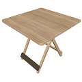 Set of Two Wooden Folding Tables with X Shaped Legs and Sturdy Design
