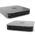 Apple Mini Desktop Computer With Sleek Silver Design Multiple Ports And Dual View Angles 3d model