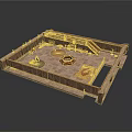 Traditional Building Interior With Wooden Structure Open Layout Multiple Carpets And Furniture