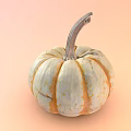 Fresh Ripe Pumpkin With Round Shape And Orange Yellow Skin As Healthy Food Ingredient