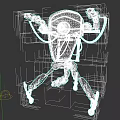 Mechanical Robotic Character With Metallic Structure Arms Legs And Eye Component