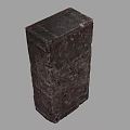 Durable Building Exterior Wall Using Red And Black Brick For Construction 3d model