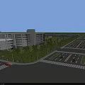 Urban Road Infrastructure With Multiple Lanes Pedestrian Crossings Street Lights And Green Belts