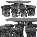 VENEXIA dining table and chair combination 3d model