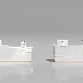 Simple Front Desk Reception Desk Cashier Desk Beauty Salon Front Desk 3d model