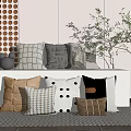 Stylish Throw Pillows With Grid Dot And Woven Textures For Modern Interior Decor