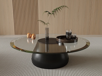 Modern glass coffee table 3d model