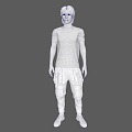 Men Handsome Men Young Men T-Shirt Men Standing Animation Bound Bones 3d model