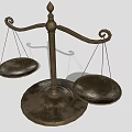 Traditional Metal Balance Scale Commercial Equipment with Sturdy Base for Weighing Measurement