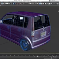 Purple Compact Car With Shiny Exterior Black Alloy Wheels And Sporty Design