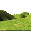 Green Rolling Hills Park Landscape With Lush Grass And Natural Terrain