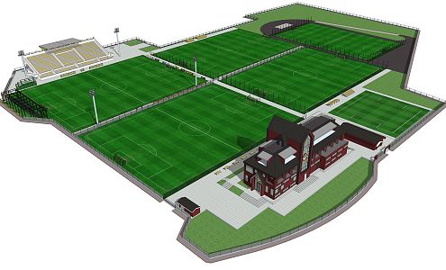 modern football stadium 3d model