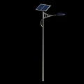Modern Solar Powered Outdoor Street Light with Panel and Metal Pole