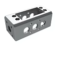 Metal Mechanical Component With Gear Structure And Precision Holes Design 3d model
