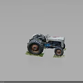 Vintage Tractor Model With Large Wheels Green Base And Detailed Design