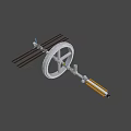 Orbiting Space Station Featuring Circular Ring Structure And Solar Panels Array
