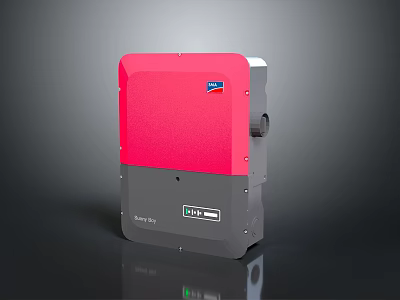Kaco Pro 20 Red And Gray PV Inverter 20kW Solar Power Device 3d model