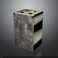 Vintage Industrial Equipment Featuring Rusted Metal Surface And Control Panel Details