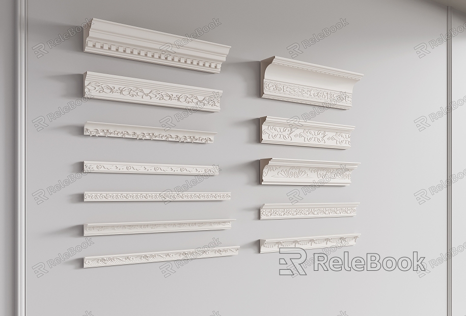 French carved plaster line combination model