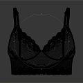 Black Lace Bralette With Delicate Straps And Feminine Fashion Design For Women