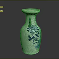 Intricately Carved Ceramic Vase Featuring Blue And White Floral Sculpted Patterns