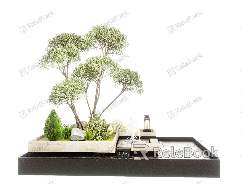 Waterscape of Tree Pond model