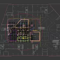 Spacious Shopping Mall Lobby With Abstract Ceiling Design White Columns Marble Flooring And Escalators