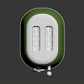 Green Retro Electric Toaster With Chrome Accents And Classic Design
