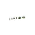 Lavender Themed Decorative Ornament Set With Purple Flowers And Green Foliage