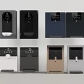 Modern Household Water Dispensers with Digital Display and Various Color Designs