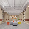 modern library 3d model