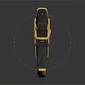 Golden And Black Sci Fi Futuristic Weapon Design With Modern Advanced Features 3d model